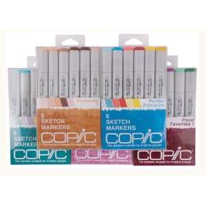  * * Copic Sketch Set of 6 Markers   Secondary Tones 