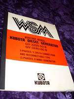 Kubota GV3200 50 B Generators Service Manual  