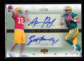   BRETT FAVRE 2005 UD LEGENDS AUTO 12/20 RC JERSEY NUMBER PACKERS  