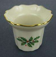 Lenox Dimension Christmas Holly Votive Candle Holder  