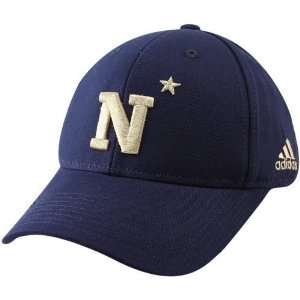   Navy Midshipmen Navy Blue Basic Logo Structured Adjustable Hat Sports