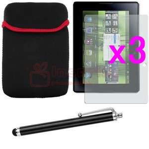   Sleeve Bag Case+Screen Protector+Stylus Pen For Blackberry Playbook