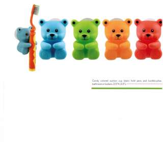 Yummy Bear Toothbrush, Pen Holder w/ Suction Cup Back  
