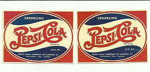 two vintage looking pepsi cola waterslide decals 4 x 3 great 