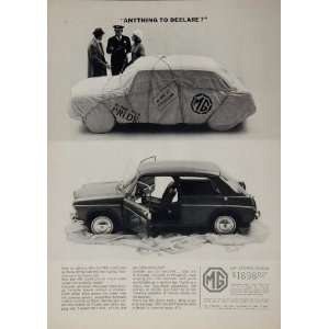 1964 Ad Vintage MG Sports Sedan Car Customs Official   Original Print 
