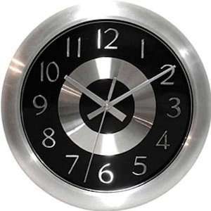   Instruments Mercury Black 10 Inch Aluminum Wall Clock