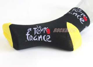 Tour De France Pro Team Cycling Socks Yellow Black  
