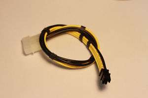 Mac Pro 6 Pin to 4 pin Molex Video Card Power Cable  