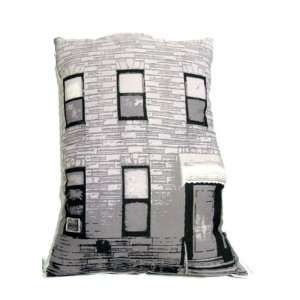  Build Your Block 2 Story Building Pillow   Gray