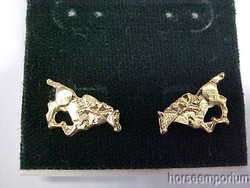 Jewelry Racing Horses with Jockeys Earrings Lot of 4 different Pair 