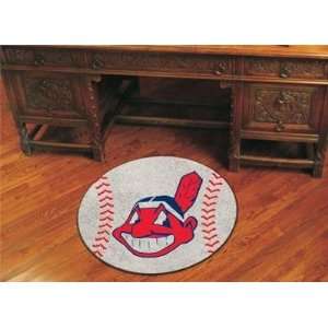  Cleveland Indians Baseball Shaped Area Rug Welcome/Door 