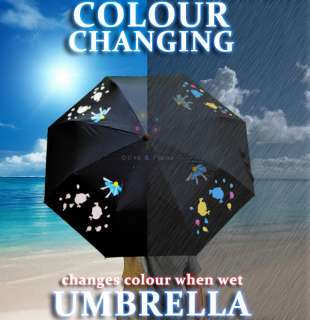 Magic umbrella Wet Color Changing Ink Rainbow Sky NEW  