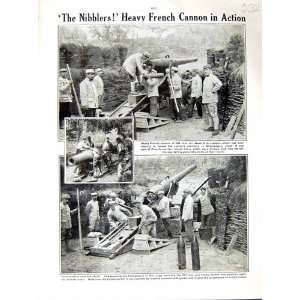  1915 WORLD WAR FRENCH CANNON GUN SOLDIERS CHAMPAGNE