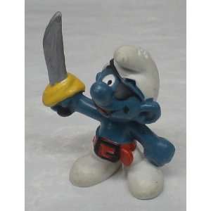  Vintage Pvc Figure  Smurfs Smurf Pirate Toys & Games