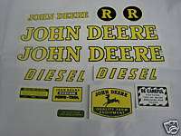 John Deere Model R Diesel Tractor Decal Set   NEW   