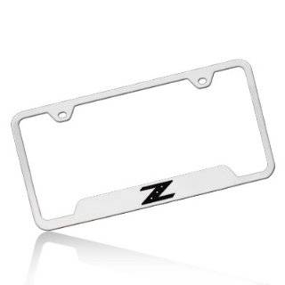 Nissan 370Z Z Logo Black Steel License Plate Frame