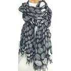 Tickled Pink SW224 BLK All About Dots   Lightweight Bunchy Scarf 