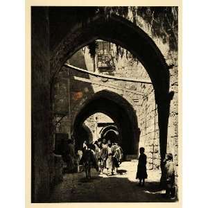  1935 Jerusalem Old Street Martin Hurlimann Photogravure 