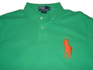 Polo Ralph Lauren Big Pony Green Orange Shirt Custom XL  