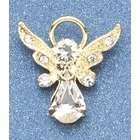 Roman Pack of 8 Religious April Birthstone Jeweled Angel Pins 1