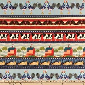 44 Wide Patriotic Stripes Multi Fabric By The Yard Arts 