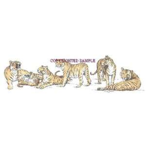  Tigers   Drawing by Cindy Farmer