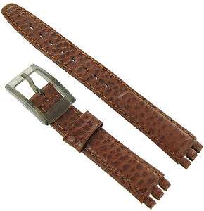   Sports Leather Ladies Replacement Brown Watch Band Strap for Swatch