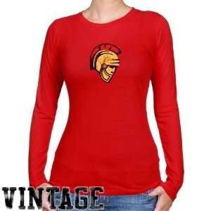 NCAA Cal State Stanislaus Warriors Ladies Red Distressed Logo Vintage 