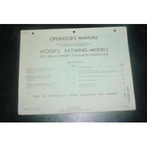    Woods Batwing models operators manual Woods Brothers inc. Books