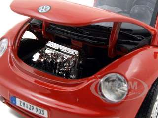 Brand new 1/24 diecast model of Volkswagen New Beetle Convertible Red 