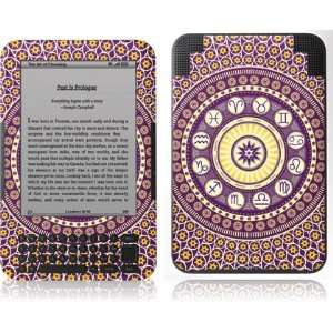  Zodiac   Purple and Gold skin for  Kindle 3  