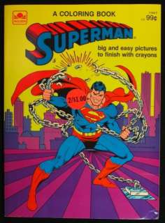 SUPERMAN COLORING BOOK 1983   UNUSED  