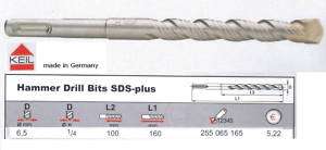 KEIL 1/4 SDS Plus Hammer Drill Bits SHARP FASTER  