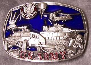 Military Belt Buckle pewter U S Army Montage NEW  