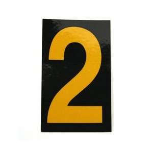 HIN252   Number, 2, 2.5 High Visibility Yellow Black, Pressure 