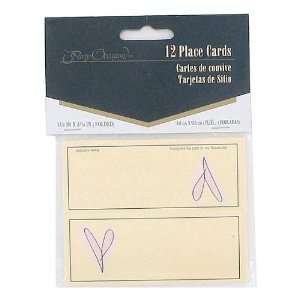 12 Packs of 12 Bride & Groom Place Cards 1 1/2x3 3/4  