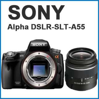 Sony alpha SLT A55VL 16.2MP Digital SLR Camera Kit with 18 55mm Lens 