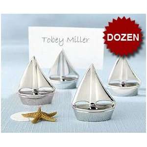  (Price/Dozen)Shining Sails Silver Place Card Holders 