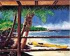 tropical island art  