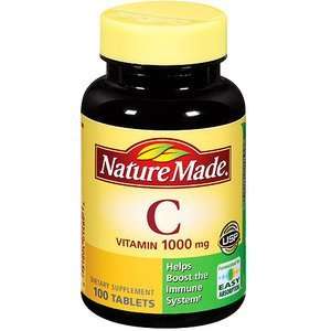  Nature Made Vitamin C 1000 mg 100 Tablets Health 