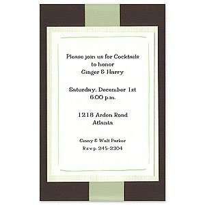  Brown & Green Invitation Adult Birthday Invitations 