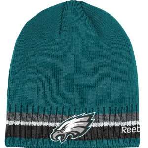Reebok Philadelphia Eagles Sideline Coaches Cuffless Knit Hat One Size 