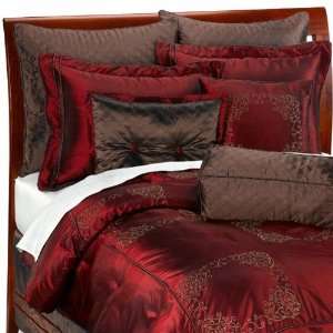  Plaza Red 9 Pc Comforter Set Red