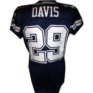 Keith Davis #29 2007 Cowboys Game Used Navy Jersey (Size 46 Prova Auth 