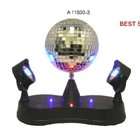 Creative Motion Mirror Ball with Twin Projector Lamp   Black
