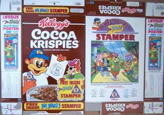 1992 Cocoa Krispies Yogi Stamper Offer Cereal Box vvv9  