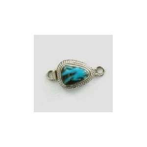  AAA CARICO LAKE TURQUOISE TRIANGLE CLASP STERLING BLUE 