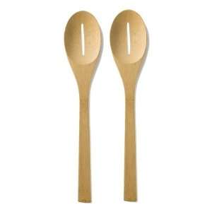  Bambu Bamboo Slotted Spoon Give It A Rest, 12 length, 2 