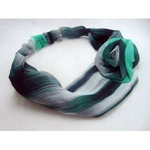  Green Tie Dye Fabric Headband 