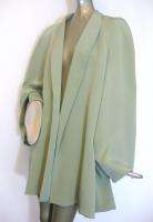Authentic MARK HEISTER ~ 1X *100% SILK* Long COUTURE Jacket w Draping 
